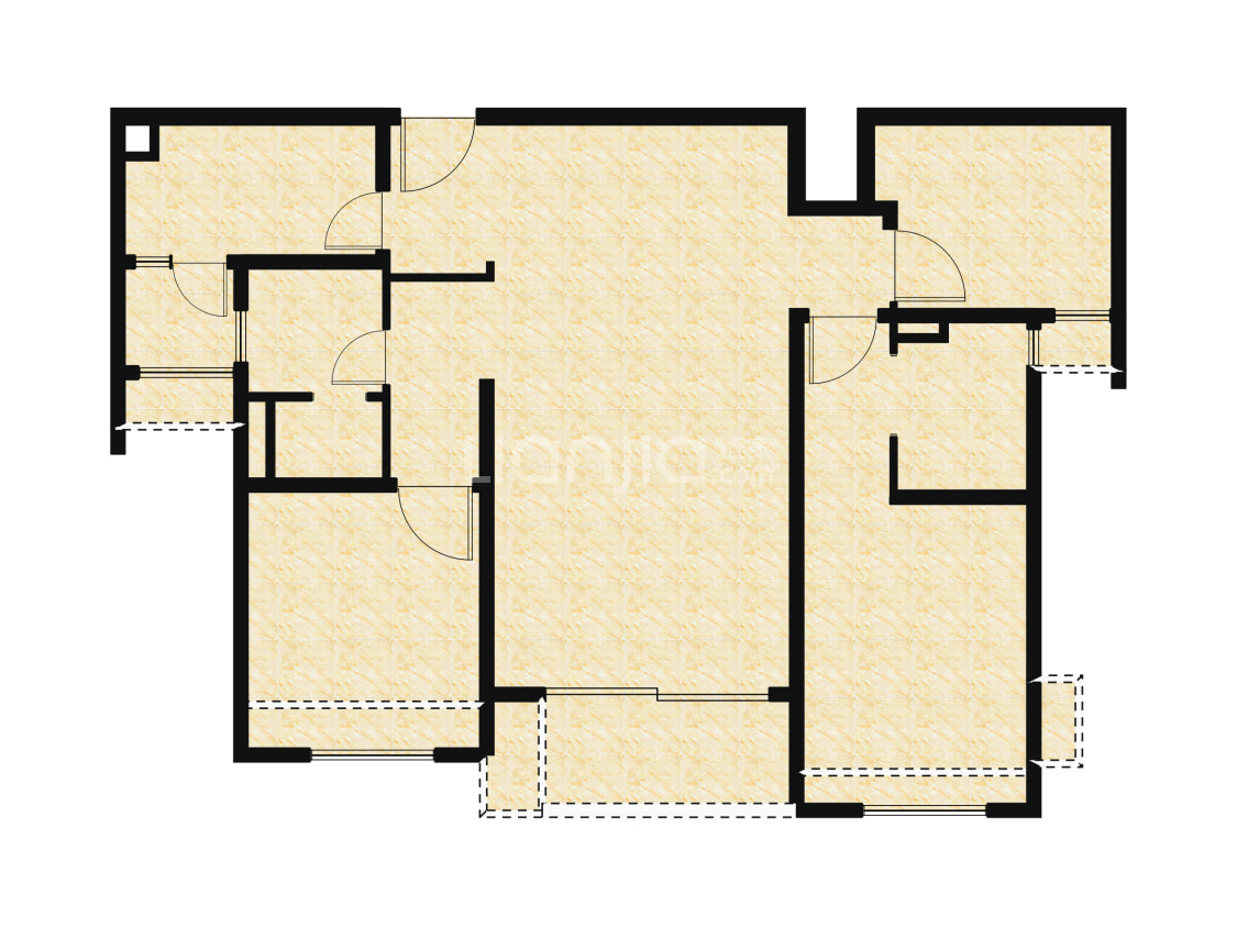 【保利天和_成都保利天和楼盘】三居室户型图|3室2厅1厨2卫建面 102m
