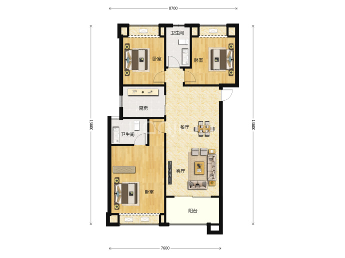 保利和光晨樾--建面 121m²