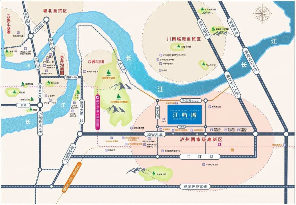 江屿城区位