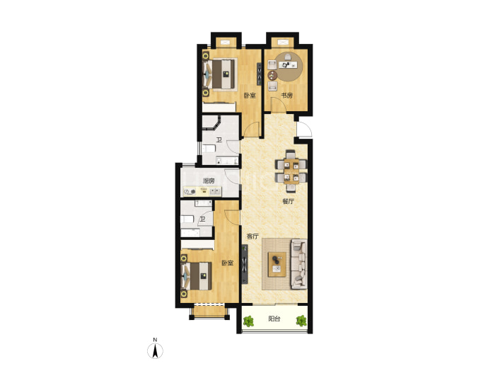 泰山路99号--建面 122m²