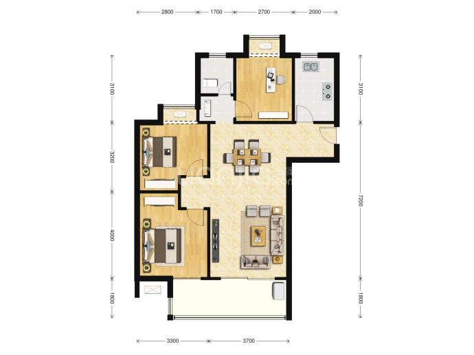 印江山--建面 98.69m²