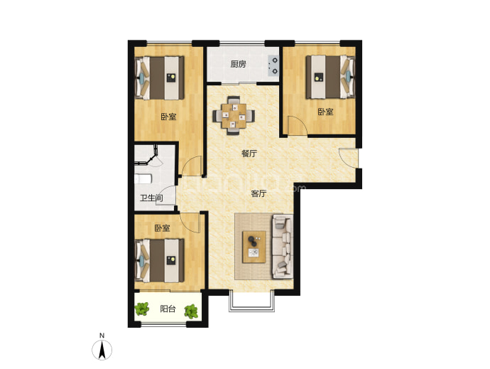 香悦澜溪三期--建面 127.77m²