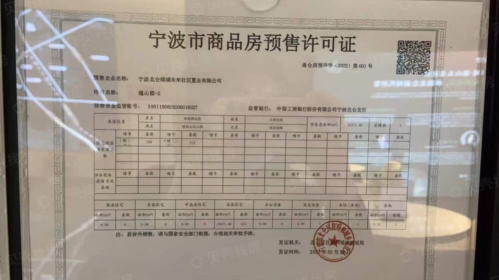 绿城·通山未来社区预售许可证