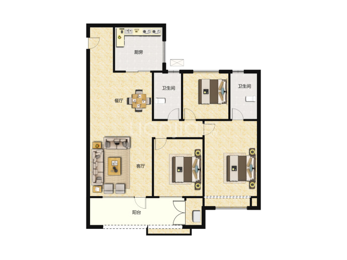 保利大国璟--建面 128m²