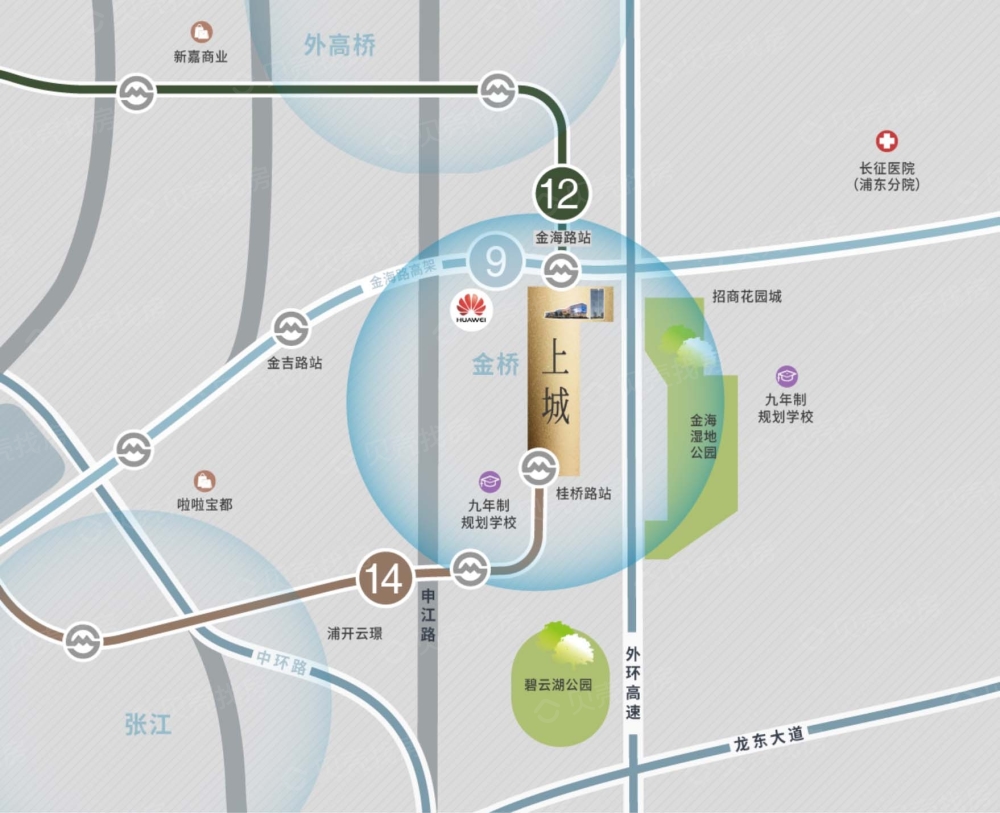 浦发上城区位
