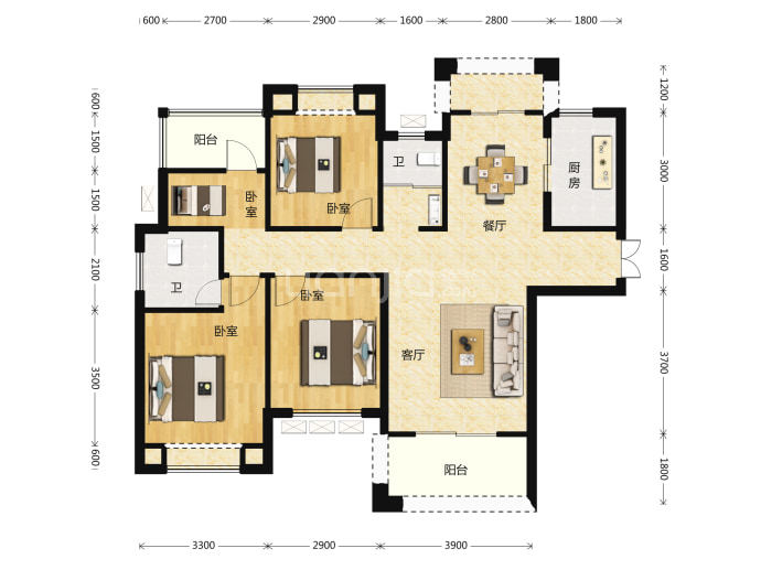 佳俊万家府--建面 121m²