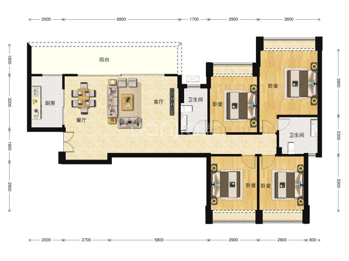 佳乐云锦阁--建面 130m²