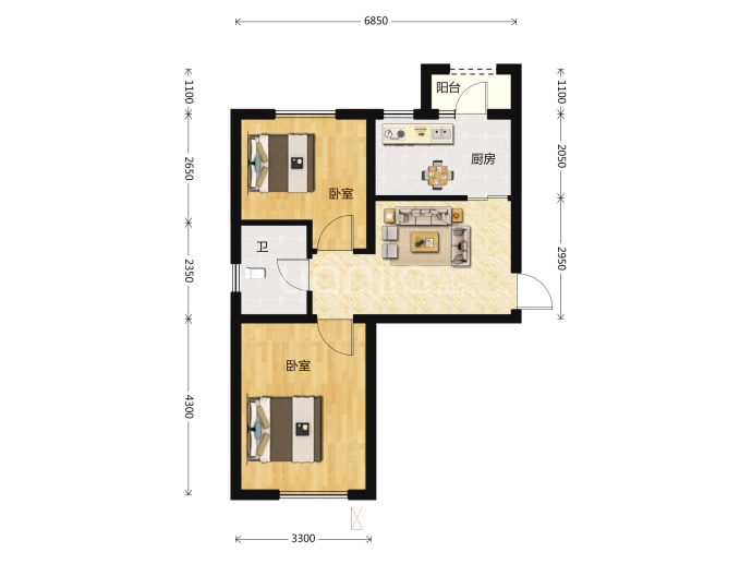 中车花溪镇二期--建面 62m²