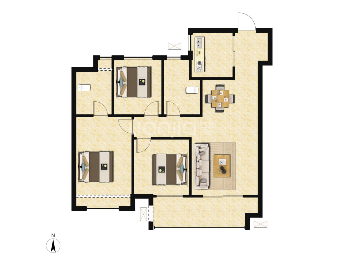 浅棠水岸--建面 101m²