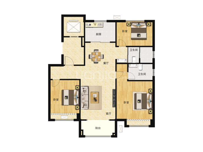 碧桂园龙游台--建面 129m²