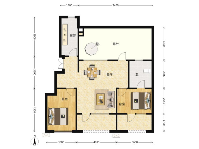 首开·国风尚城--建面 85m²