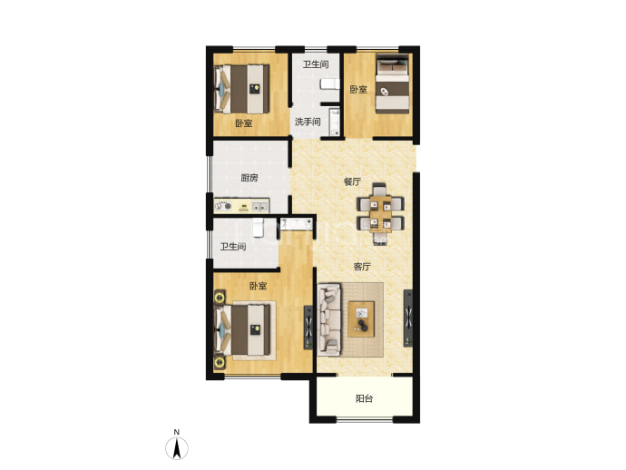 天鸿公园大道--建面 105m²