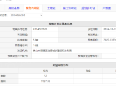 东圣维拉预售许可证