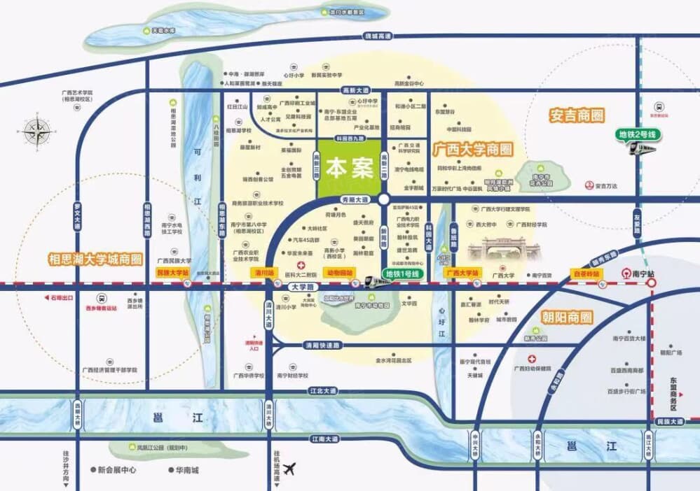 广西大学科技园区位