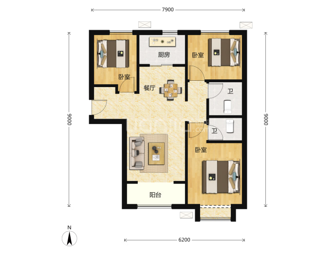 住总兴创如遇--建面 89m²