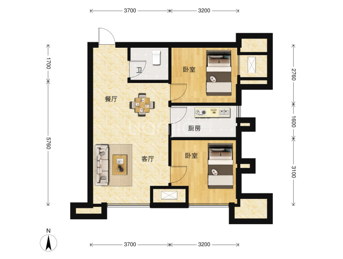 新锐中心--建面 72.79m²