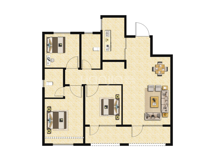 我家阳光上城--建面 108m²