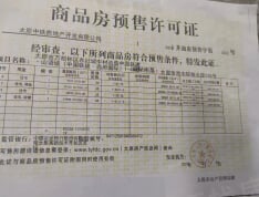 中国铁建·西府国际预售许可证