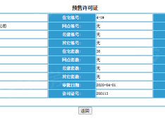 坤博幸福城预售许可证