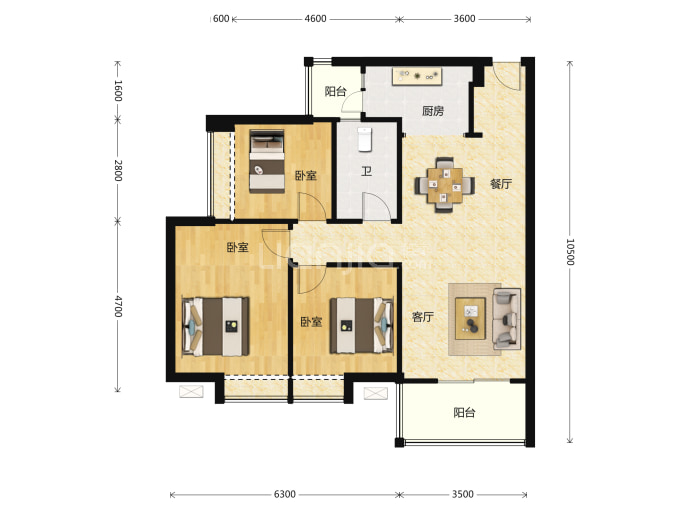 尚都名苑--建面 93m²