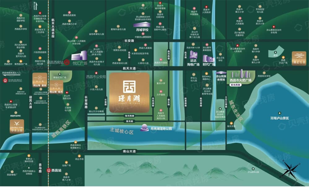璟月湖区位