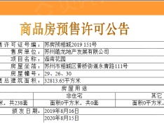 九龙仓逅湾花园预售许可证