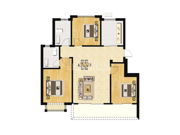 招商雍荣府--建面 98m²