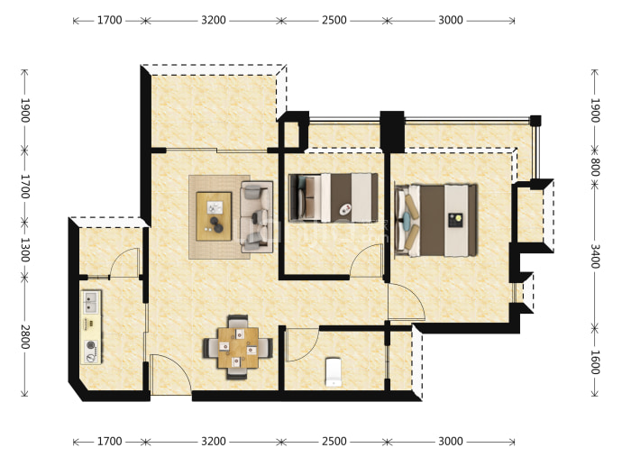 华盈四季蓝天--建面 71m²