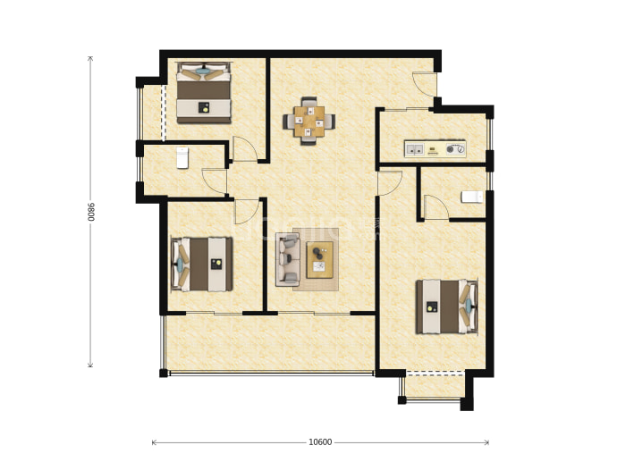 金地自在城--建面 109.08m²