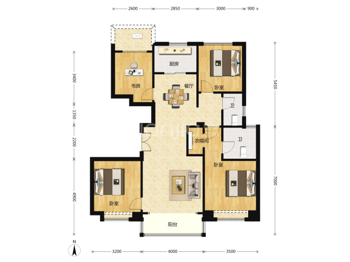 合景誉峰--建面 124m²