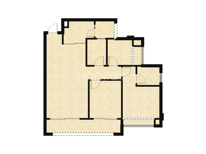 北京城建龙樾生态城--套内 74.59m²