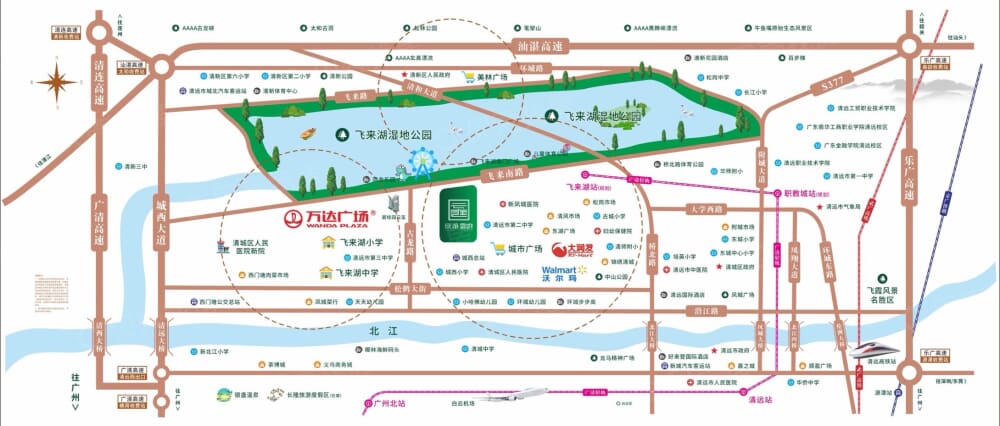 绿湖半岛花园区位