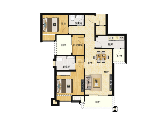 瀚洋居--建面 90.75m²