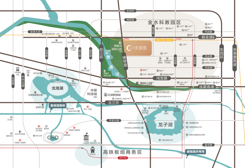 郑州碧桂园天玺湾区位