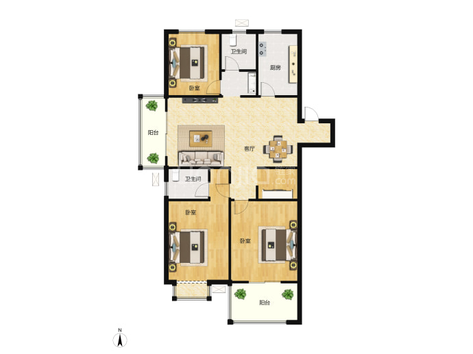 翡丽公馆--建面 132m²