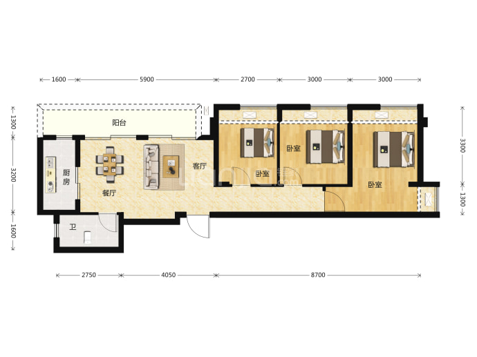 中裕时代--建面 93m²