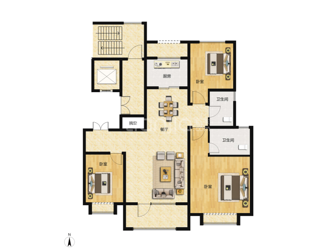 弘石湾尚府--建面 138.92m²