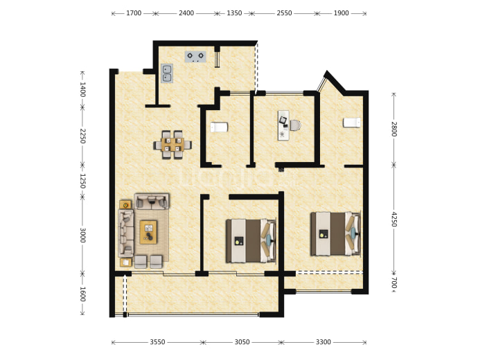 交投绿城明月青城--建面 105m²