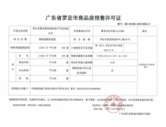 碧桂园珑悦东方预售许可证