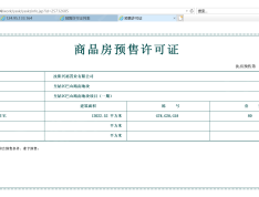 旭辉铂悦·公望预售许可证