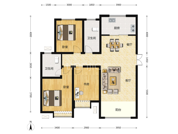 银河国际居住区(三期)--建面 131m²