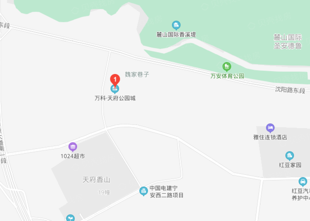 万科天府公园城区位