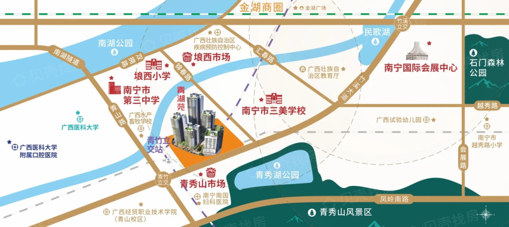 青湖苑区位