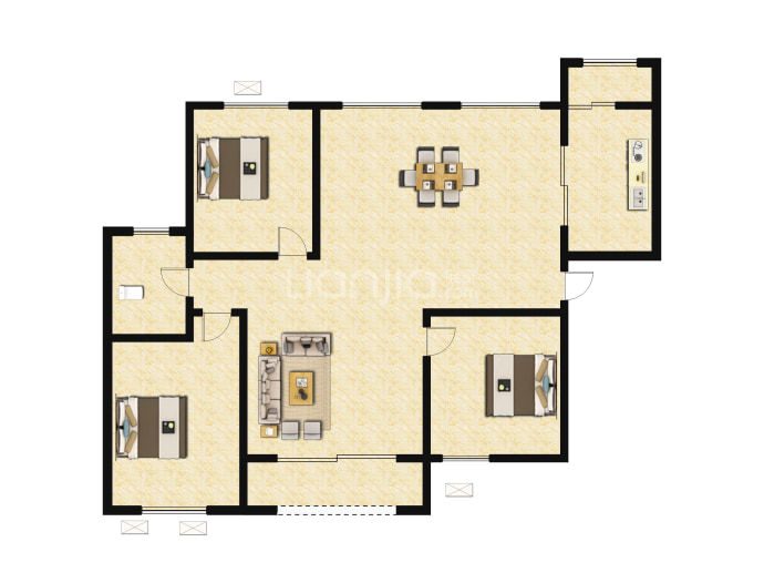 万城澜郡--建面 124.26m²