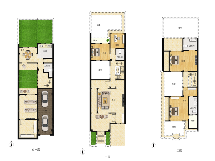 沁园楼盘】四居室户型图|4室3厅1厨3卫建面 308m05房型图-苏州贝壳