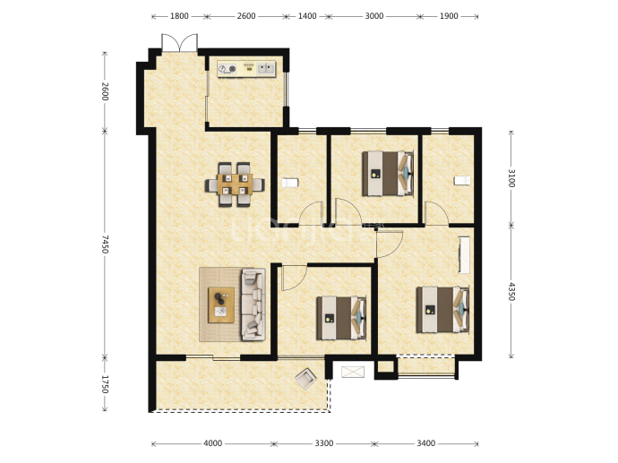 山海观--建面 119m²