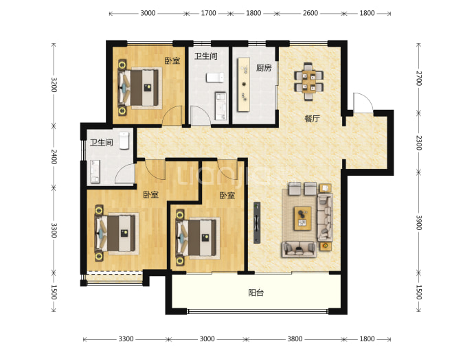 融创城Ⅱ--建面 132.25m²