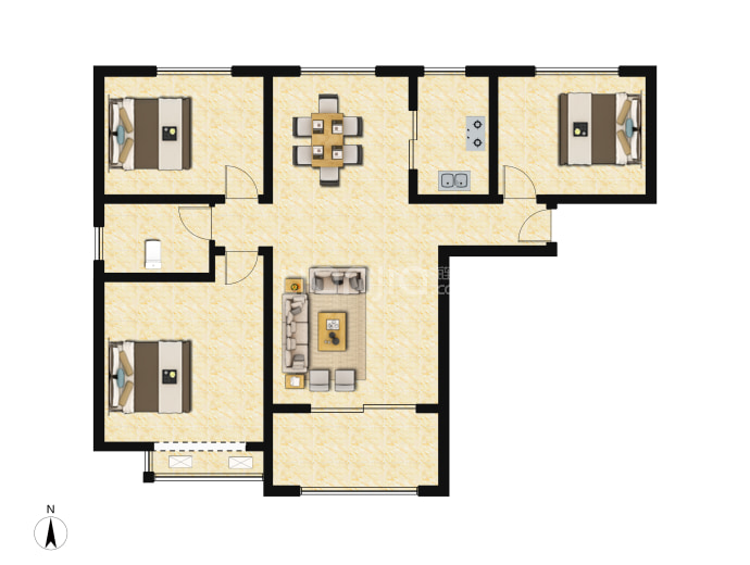 帝华宏府--建面 123m²