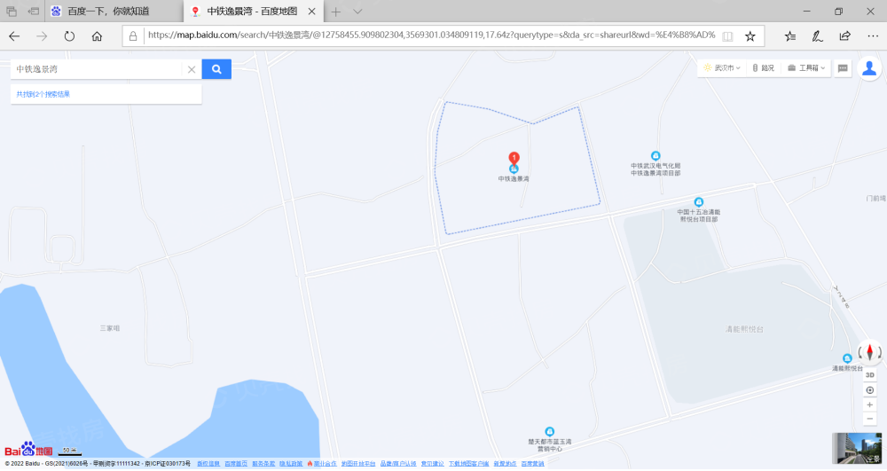 中铁逸景湾区位