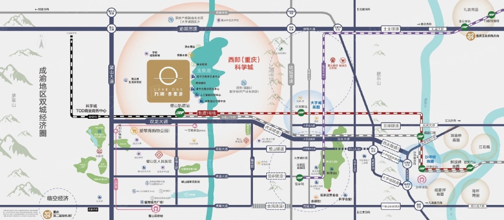万润香蜜湖区位